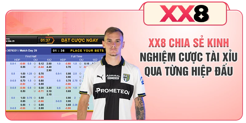 XX8 chia sẻ kinh nghiệm cược Tài Xỉu qua từng hiệp đấu