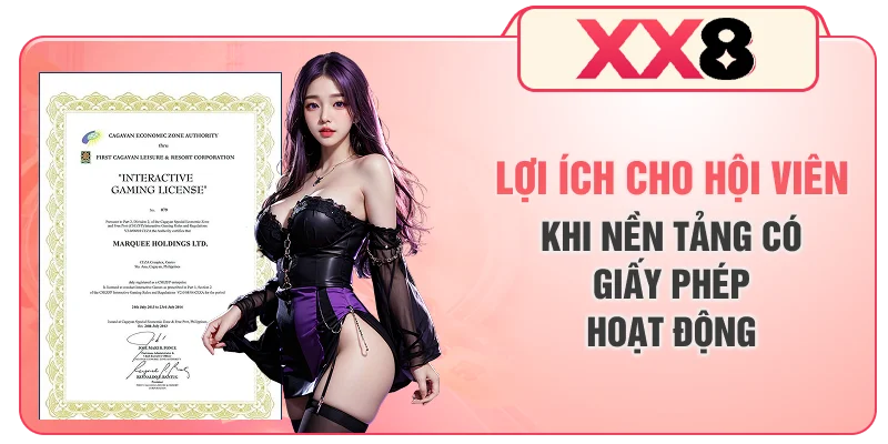 Lợi ích cho hội viên khi nền tảng có giấy phép hoạt động